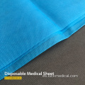 Uso médico no tejida camilla azul sábana